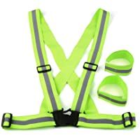 XCSOURCE® Chaleco reflexivo de Alta Visibilidad Ajustable Seguridad Chaqueta de Seguridad Rayas de Engranaje para la…